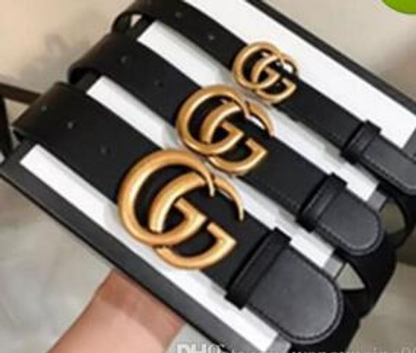

Brand de igner belt men jean belt cummerbund belt for men women metal buckle with box, Black;brown