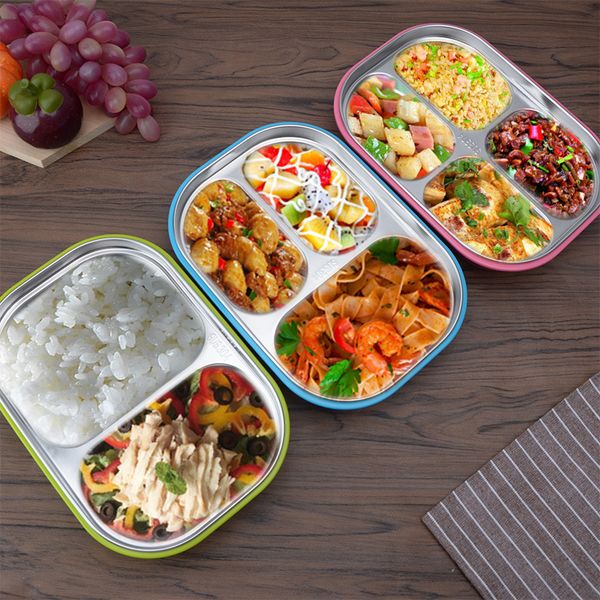 

304 из нержавеющей стали японского обеда коробок с отсеками microwave bento box для детей школьного пикника еды контейнера