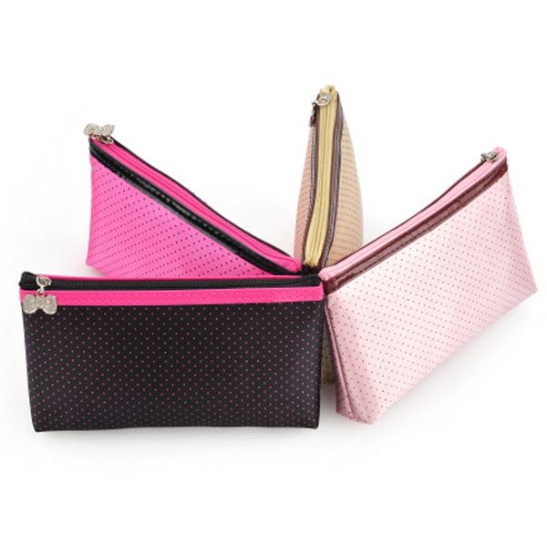 

прямоугольник shaped dots pattern макияжа косметические сумки молния полиэстер женщины сумки косметические сумки