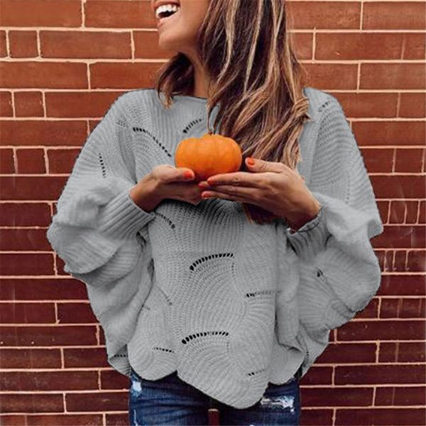 

women knitting shirt sweater casual loose round neck bat sleeve autumn js25, White;black