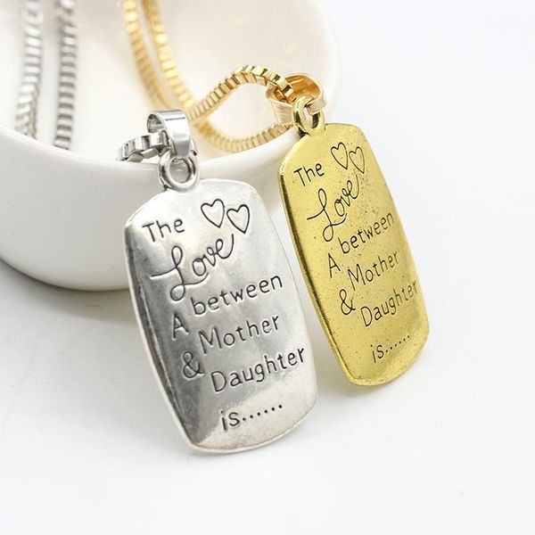

exquisite mother necklace 'the love between a mother & daughter is' daughter tag necklace family necklaces, Silver