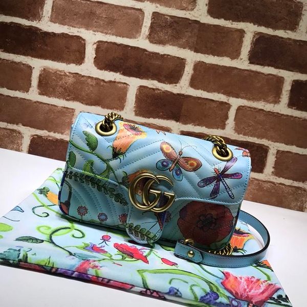 

women reusable handbags bag new pattern portable small square package messenger badge chain packet crossbody purses sling 23*14*6cm 0006