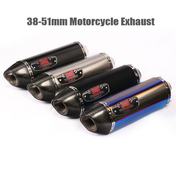 

motorcycle racing exhaust tip muffler tail pipe 51mm universal modified exhaust tube pipe