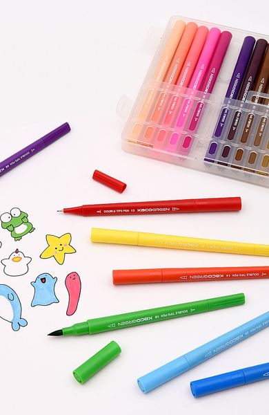 Xiaomi Youpin Kaco 36 colori doppia punta acquerello penne pittura graffiti arte marcatori disegno set arte doppia penna pennello non tossico 3012070c3