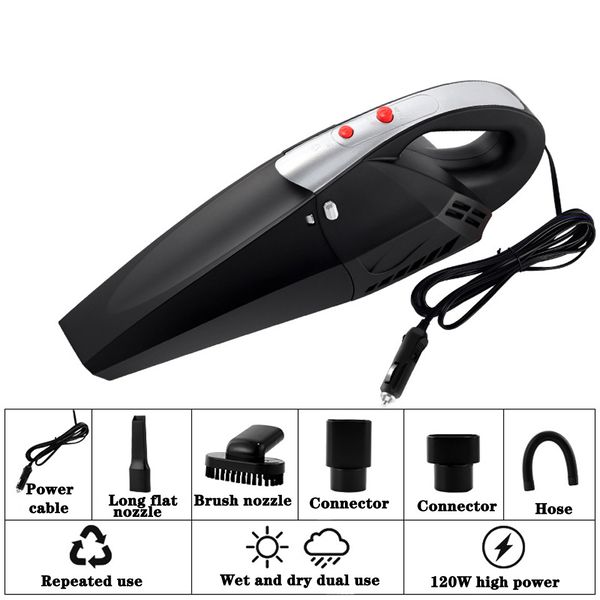 

car vacuum cleaner car wired/wireless wet dry dual use portable auto vacuum cleaners 12v 120w strong suction cars electronics