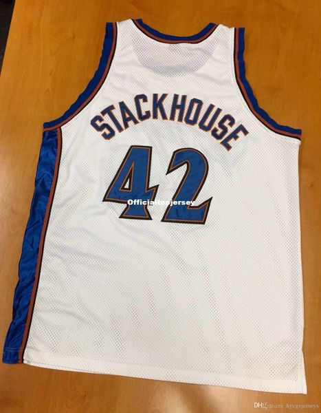 

jerry stackhouse nk jersey bullets champion mj wall beale bol men xs-5xl.6xl shirt stitched basketball jerseys retro ncaa, Black;blue