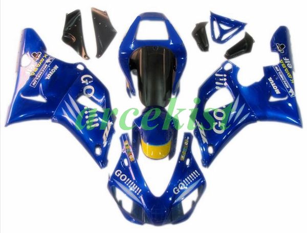 

новый abs мотоцикл полные обтекатели комплект, пригодные для yamaha yzf-r1 r1 1998 1999 98 99 кузова набора пользовательских синего глянцево