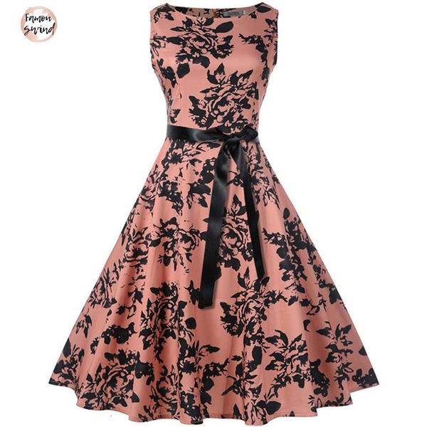 

плюс размер платья лета женщин платья vintage рокабильная платья цветочные 50s 60s большой свинг pinup платье партии vestidos, Black;gray