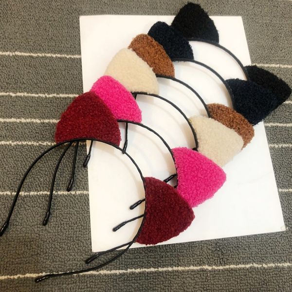 

casual fashion baby girl cat ear hairband children's cute headwear hair accessories, Slivery;white