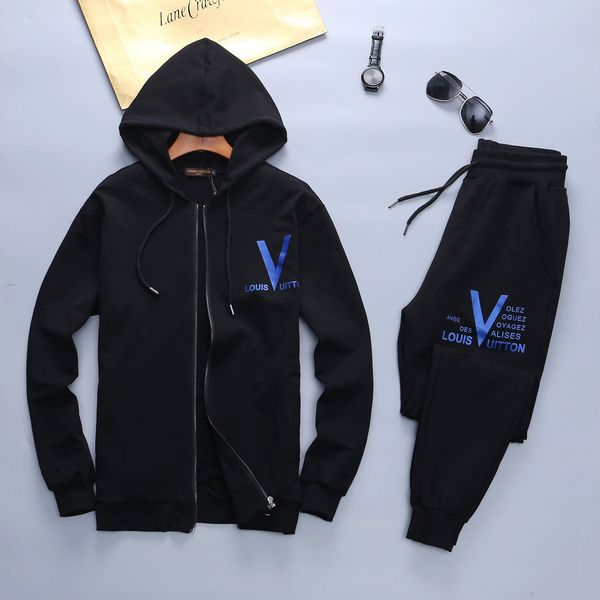 

giorgio italian brand men's designer sportswear sports suit autumn and winter sports men's casual wear youth trend korean sportswe, Gray