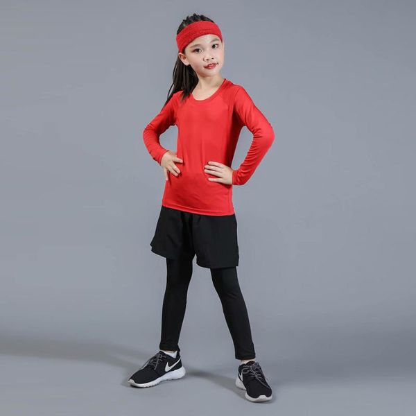 

nova marca inverno infantil das mulheres roupa interior quente de secagem rápida alta elastic longo johns esportes 3 peça set, Black;blue