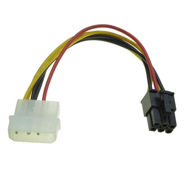 

overmal 18cm 4 molex 6 pin pci-express pcie video card power converter adapter cable easy to install