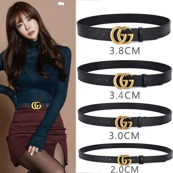 

men high-grade leather belt custom belt custom leather belt fashion size 105-125cm women belts gold and silver buckle 12, Black;brown