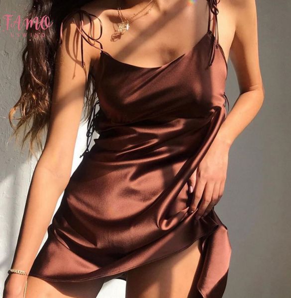 

satin silk dress women slip dress summer beach solid short mini dress sleeveless sling sundress dresses, Black;gray