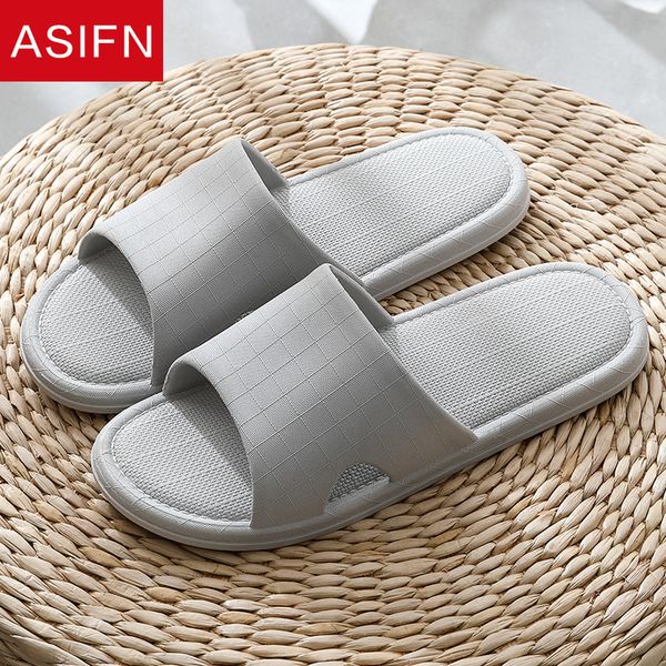 

asifn bathroom slippers summer men's casual slides house indoor women non-slip home l male flip flops mens slides shoes, Black