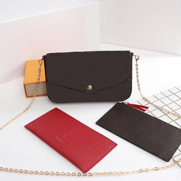 

factory wholesale three-piece single shoulder chain envelope bag the latest luxury fashion female designer shoulder bag brand b