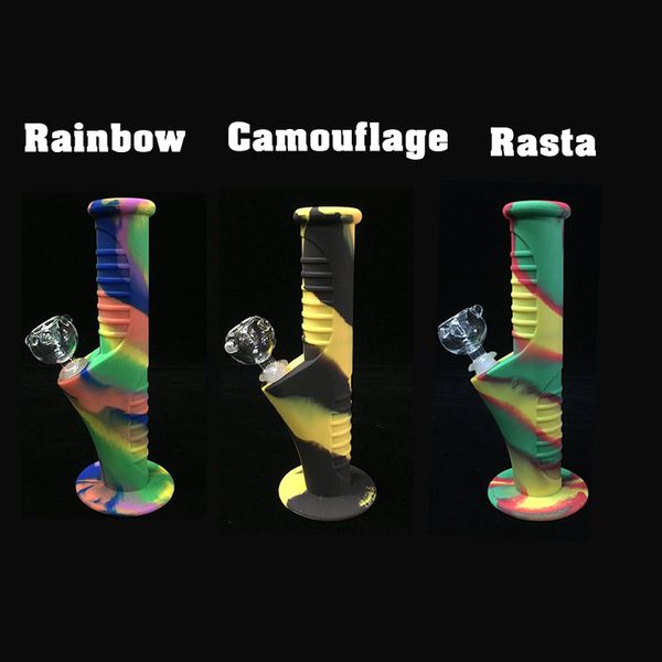

9.5 inch silicone bong with glass quartz nail glass bongs glass pipes water bongs with accessory ing
