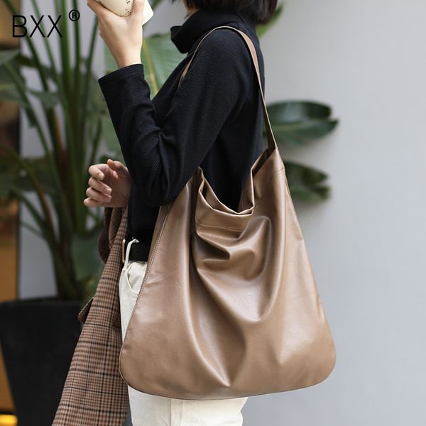

bxx] soft pu leather crossbody bags for women 2020 spring large capacity shoulder messenger bag lady handbags and purses hk636