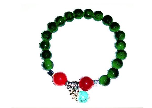 

imitation natural crystal bracelet with red agate 21 8mm bracelet jewelry jewelry couple ethnic wind bracelet wy463, Black