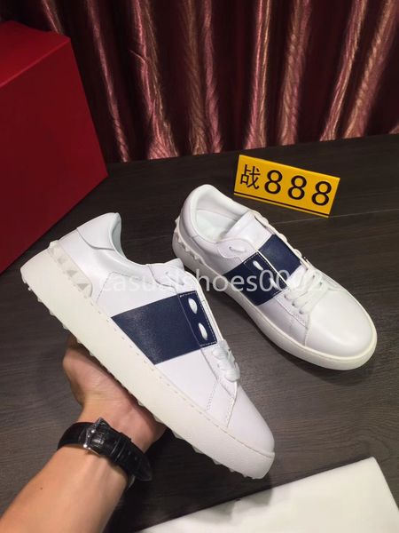 

2019 luxury designer men women the fashion casual shoes platform casual sneakers leather solid colors dress shoe e09