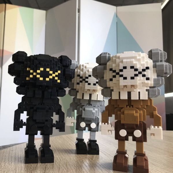 

new creative kaws chaozhou diamond small particle building blocks assembled toys children diy doll gift for kids for girls