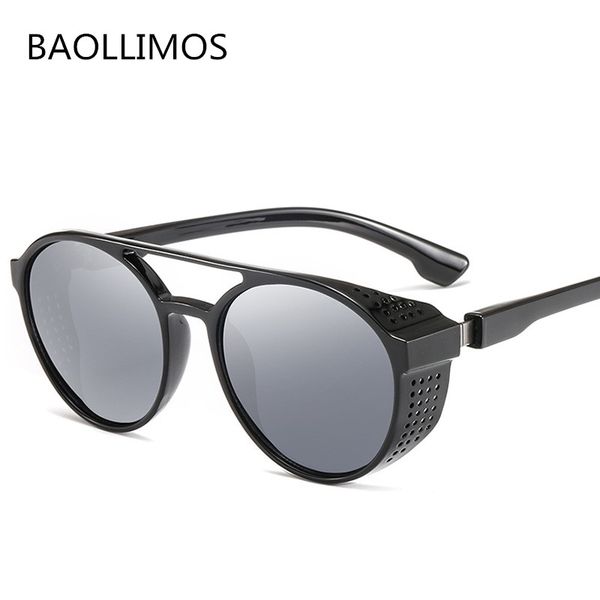 

fashion sunglasses men women vintage retro sunglasses uv400 eyewear metal round punk, White;black