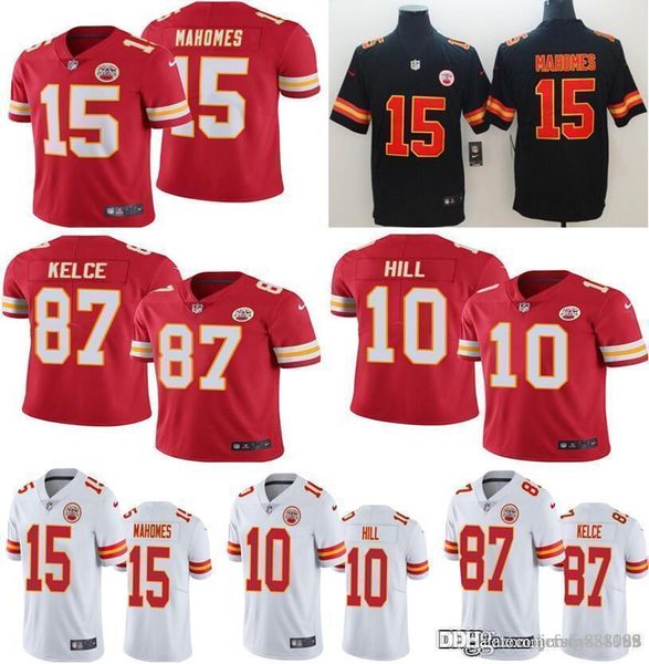

2019 men 039 women kid youth kan a city 87 travi kelce chief 15 patrick mahome 10 tyreek hill football jer ey, Black