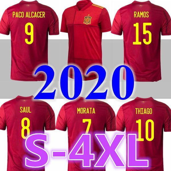 

2020 spain away home soccer jerseys 2020 2021 spain camiseta de futbol asensio morata football shirt isco ramos iniesta maillot foot, Black;yellow