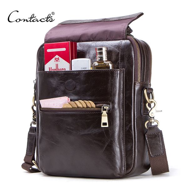 

new genuine leather messenger bag for men casual shoulder bags male flap bag crossbody bags for 9.7" ipad