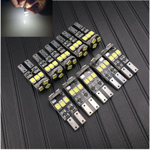 

10pcs car led t10 light source 9 smd 2835 led canbus t10 w5w 147 wedge door instrument side maker lamp dc 12v white new