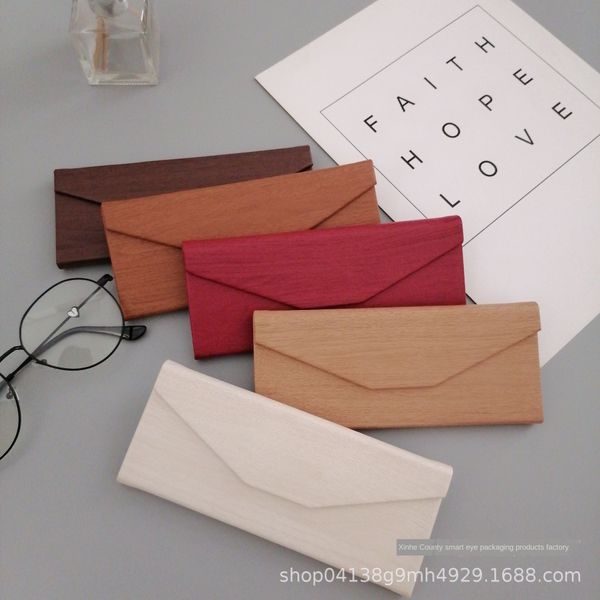 

folding case sun case leather atmospheric sun glasses box sunglasses box, Blue