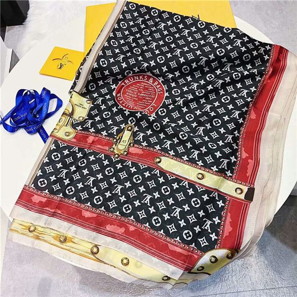 

spring/summer 2019 silk sunshade shawl classic women's shawl printed casual soft thin scarf i beach shawl 190*80cm, Blue;gray