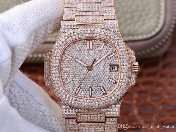 

5719 montre de luxe 324 sc automatic mechanical movement watches 40mm 18k rose gold diamond watch waterproof designer watches, Slivery;brown