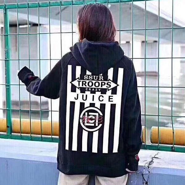 

hoodie male and female europe and america trend chewing gum letter printing hoodie fashion plus velvet hip hop pullover new style wholesale, Black