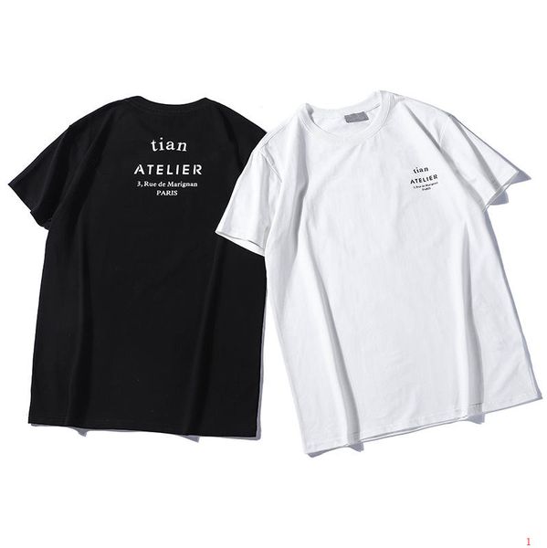 

new mens designer summer t shirt tees letters print short sleeves brand luxury men t shirt size s-2xl lr190449, White;black