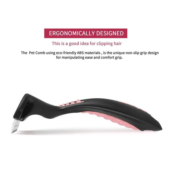 

professional pet faded hair comb dogs cats hair removal comb brushes pet grooming tools with non-slip handle pet supplies dog grooming
