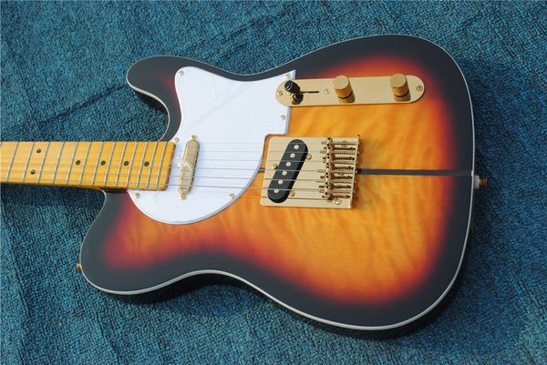 Frete grátis qualidade superior sunburst custom shop tuff dog tl assinatura guitarra elétrica hardware dourado