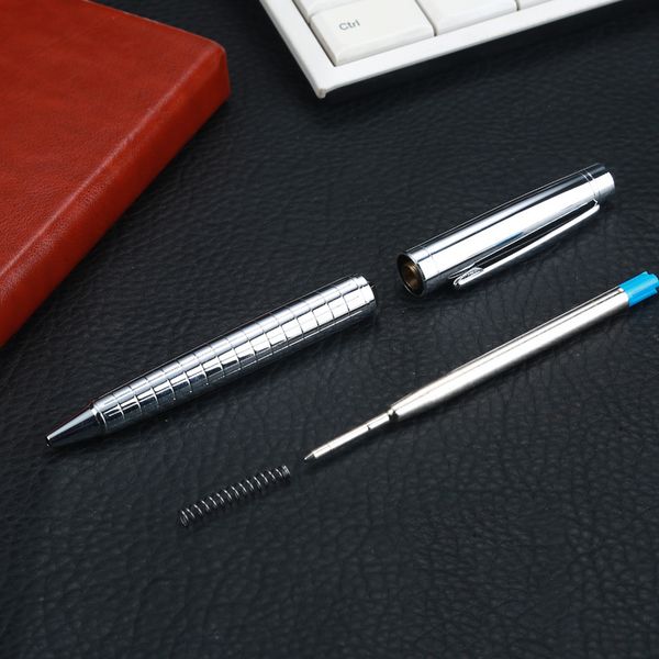 

10 pcs ballpoint pen metal business writing signing calligraphy pens gift box office school stationary supplies, Blue;orange