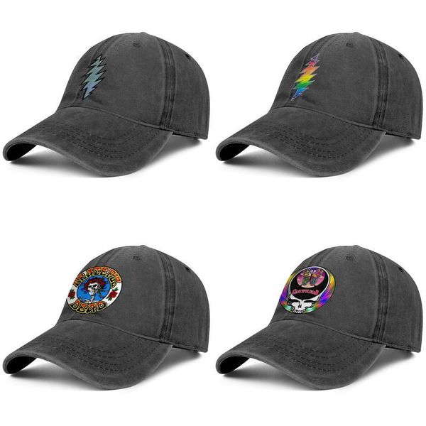 

grateful dead steal your face butterfly black mens and women trucker denim cap cool fitted custom blank vintage personalized stylish of, Blue;gray