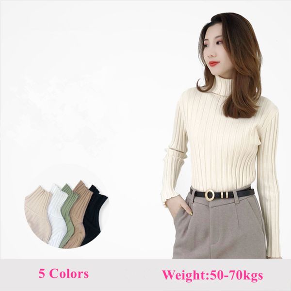 

2019 spring turtleneck sweater women autumn long sleeve pullovers slim knitted basic sweaters primer shirt workwear jumpers, White;black