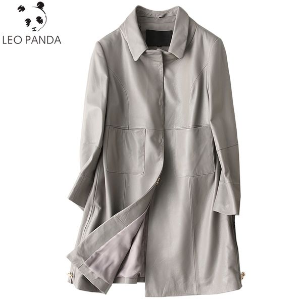 

superior quality real genuine leather jacket women 2019 spring autumn jacket women sheep skin korean black gray coats