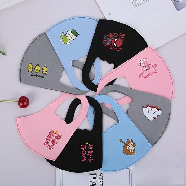 

Designer Ice Silk Children protective Masks Boys Girls Cartoon Mouth Kids Anti-Dust Breathable kitty Washable Reusable Cotton Face Masks