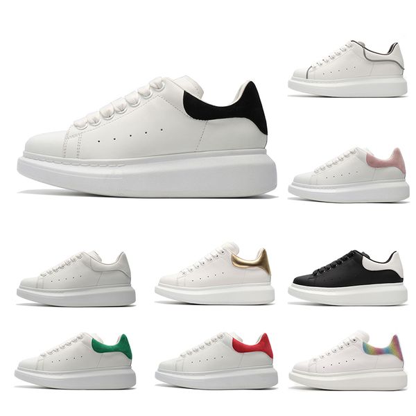 

2019 designer luxury white leather casual shoes for girl women men black gold red grey suede comfortable flat sneakers size 35-44