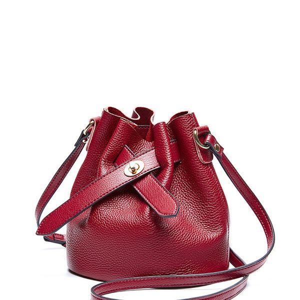 

2020 new fashion women bucket clossbody shoulder classic designer messenger bag first layer cowhide hight quanlity leather handbags