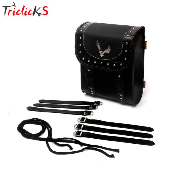 

triclicks мотоцикл eagle pu кожаный боковая сумка для инструментов багаж сумка для хранения сумка мотоцикл прямоугольник универсальный седло