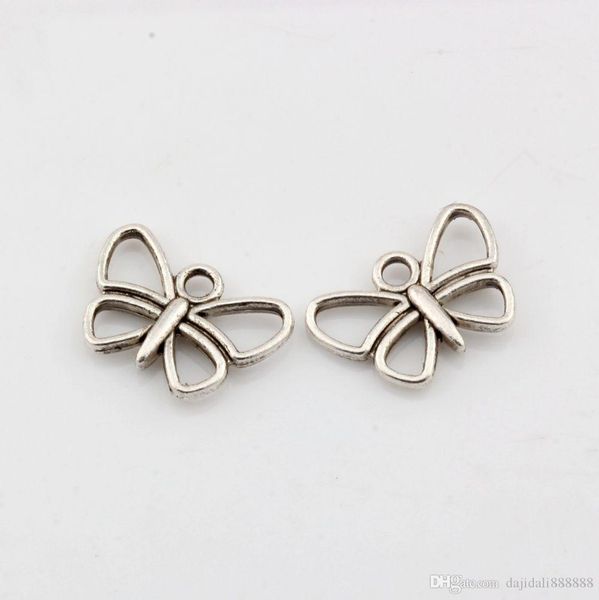 

жарко ! 150pcs антикварные серебряные бабочки подвески подвески 16.5mmx11mm ювелирные изделия diy, Bronze;silver