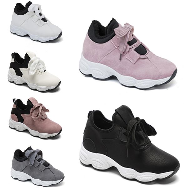 

ale non-brand chaussures women running shoes white black pink grey suede fashion sports sneakers 36-40 item #23, White;red