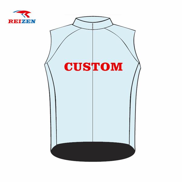 

2017 customized ветрозащитность жилет без рукавов задействуя одежда мужская персонализированный велоспорт gilet майо ciclismo free design, Black