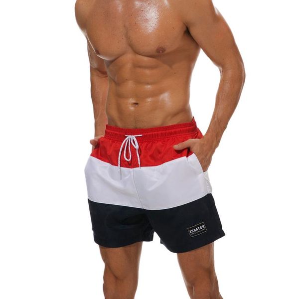 

men's fashion swimwear sports quick-drying striped beach shorts bermuda shoes breathable belt large size comfortable shorts