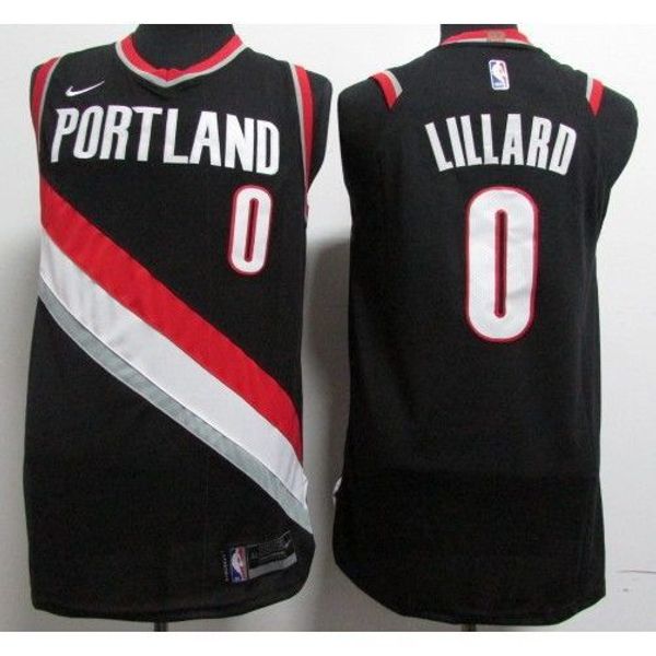 

17-18 season new #0 damian lillard damian-lillard white ne stitched mens basketball jerseys, Gray